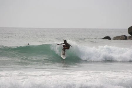 Surfing at Mirissa