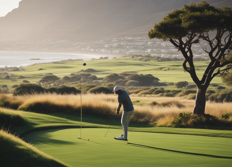 Golfer on a beautiful golf course