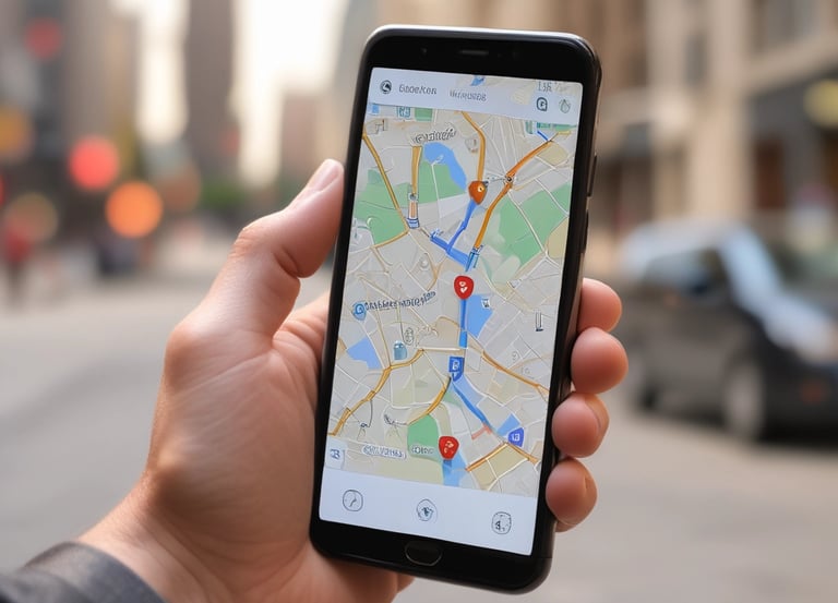 A professional working on a Google My Business profile.