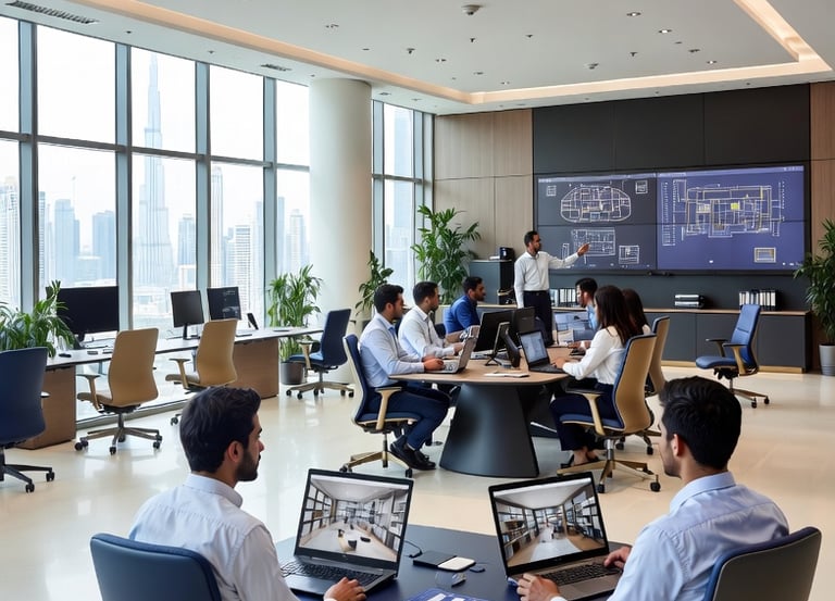 Creative office design team at work | Royal Real Touch Office Furniture Dubai