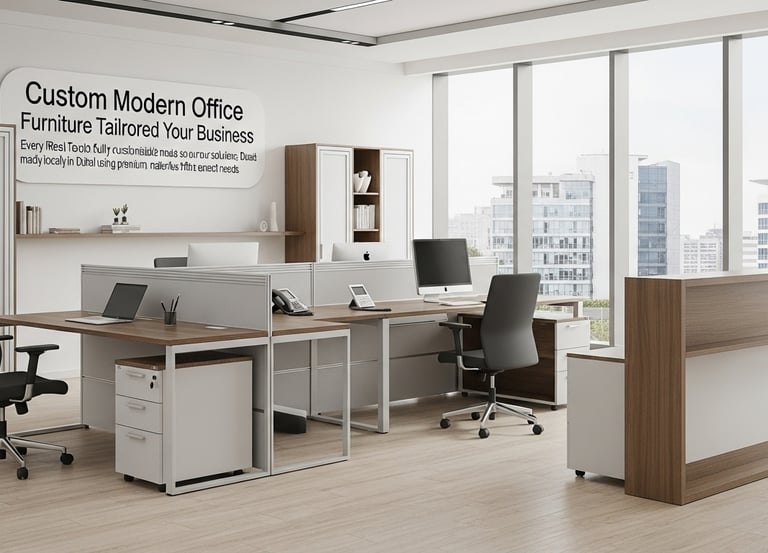 Customizable luxury office furniture made in Dubai by Royal Real Touch using premium materials and e