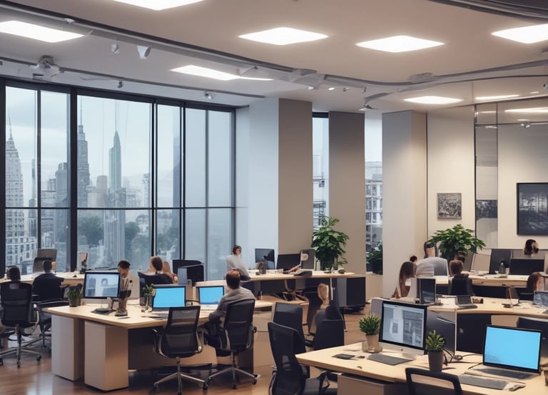 A professional team collaborating on IT solutions.