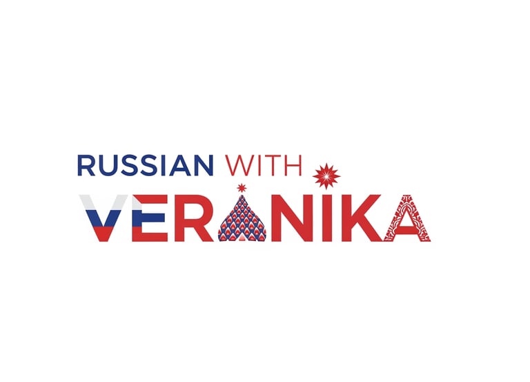 a brand logo russian with veranika russian teacher