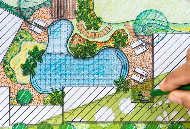 progetto piscina e giardino edil leonardo