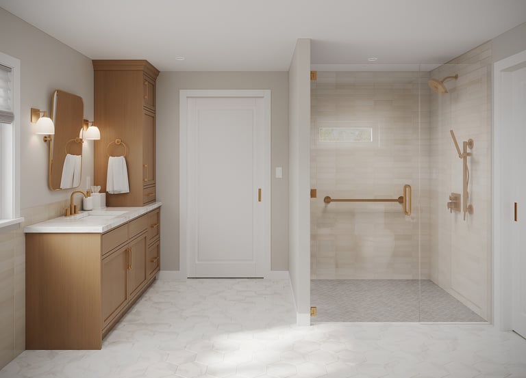 Cadence Interiors Interior Design in Minnesota MN Remodel Accessible Design Aging In Place Bathroom