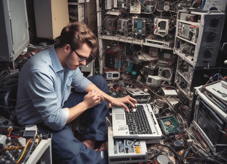 digital marketing artwork on brown wooden surface