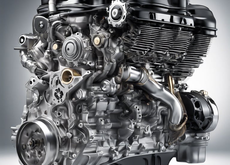 a close up of a pile of metal parts
