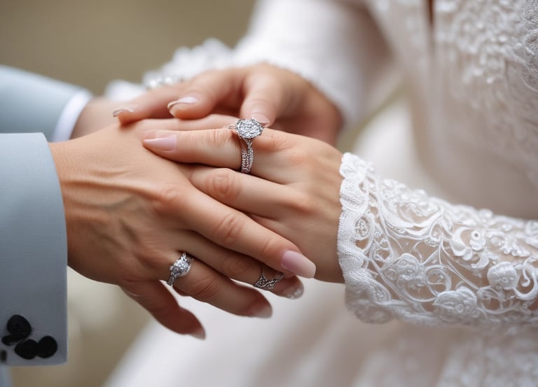 A bright and romantic image of a happy couple enjoying a moment together.