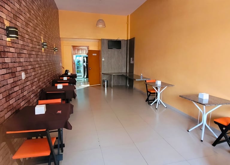 Ambiente do café da manhã do Hotel Presidente em Ibirubá RS