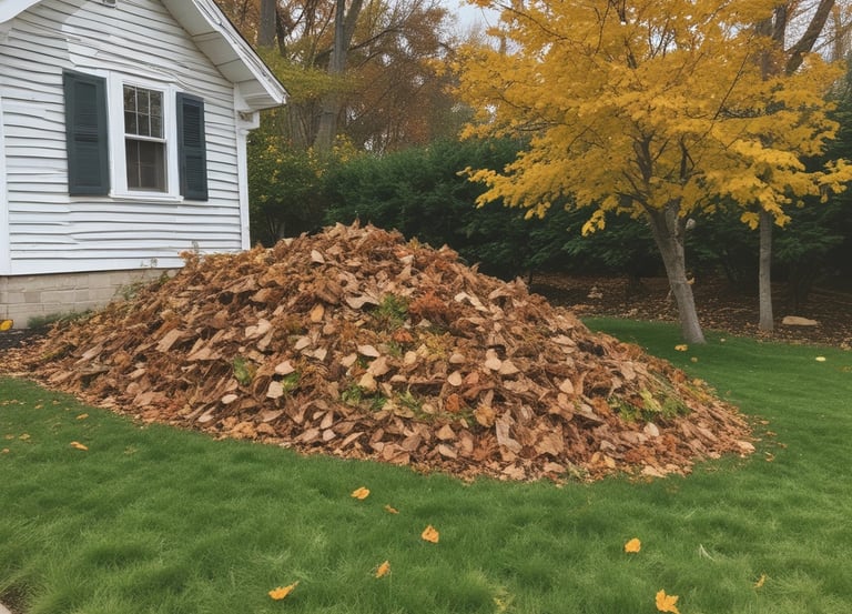 A team carefully dismantling a large wooden shed in a backyard.