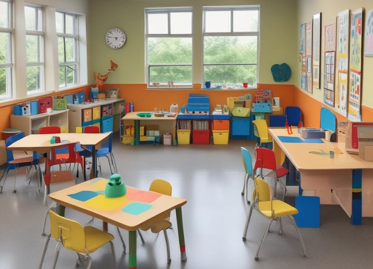 A welcoming café terrace bustling with happy patrons under warm sunlight.