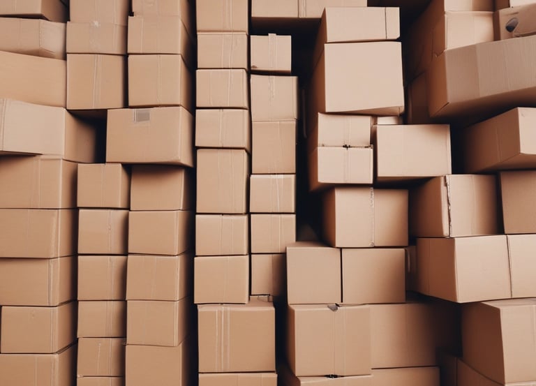 Photo of a modern corrugated cardboard packaging production line in a factory.