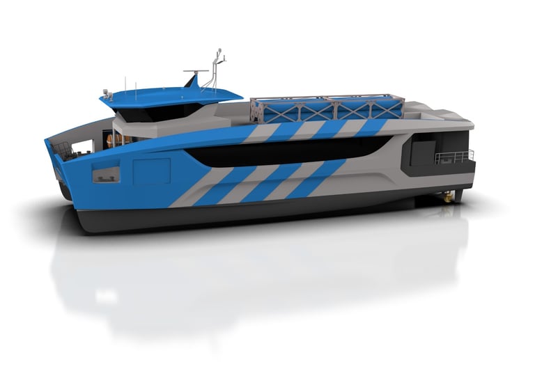 Battery Hydrogen Ferry for 200 passengers.