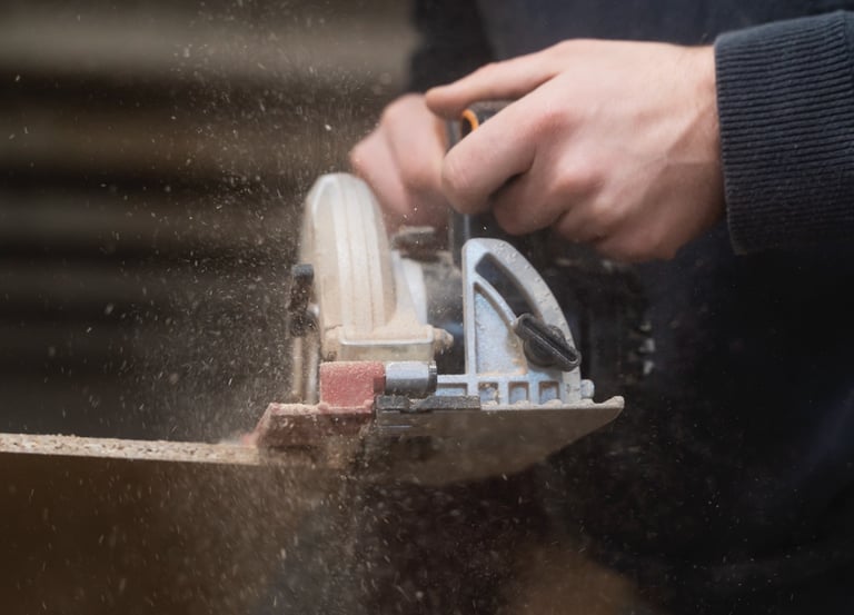 man-working-cutting-mdf-board