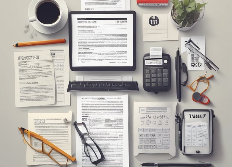 stack of papers flat lay photography