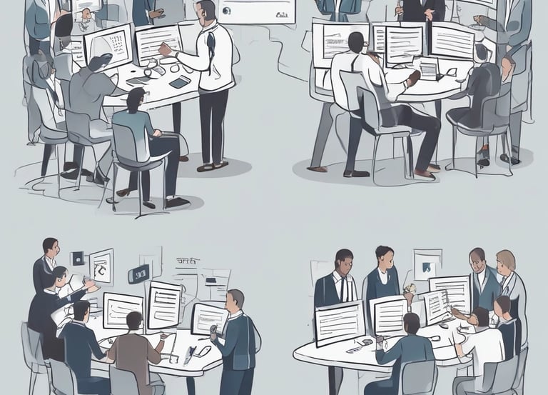 A person is standing on a stage holding a microphone, speaking in front of a large banner. The setting appears to be a formal training or seminar event. The banner contains text about 'Training Andalasian Character' and shows some logos, emphasizing educational or character-building themes. The decor includes wooden paneling and green and white elements.