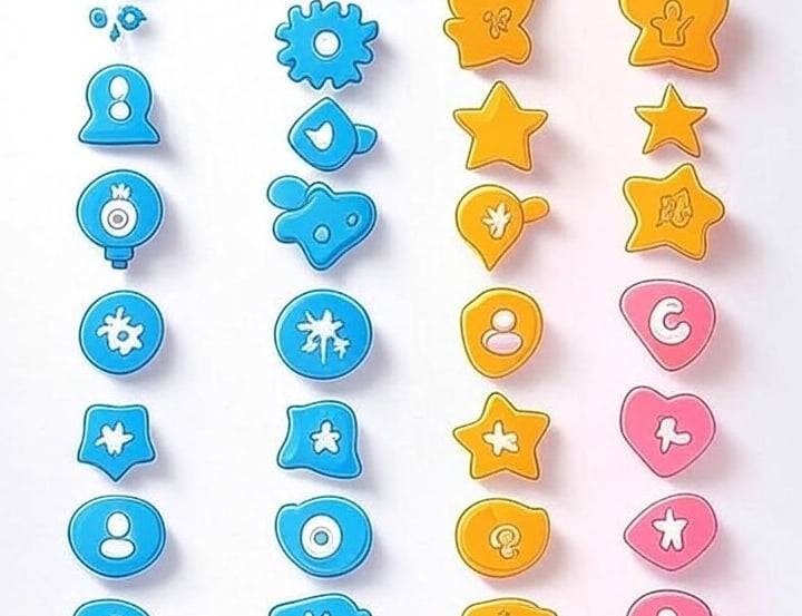 a number of different types of buttons and buttons