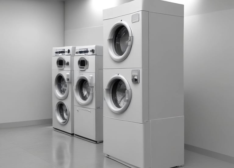 Technician repairing an air conditioner in a modern home setting.