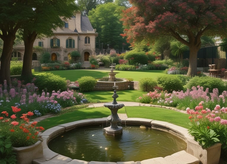 Elegant wooden garden gazebo with a shingled roof on a stone patio surrounded by lush green trees.