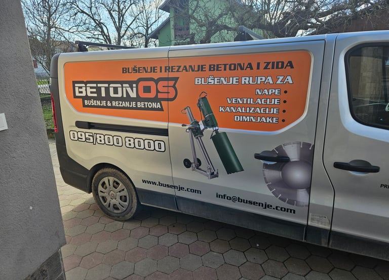 BetonOS bušenje rupe za napu.