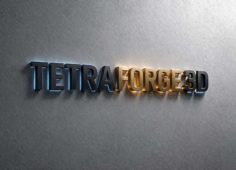 letreiros impressao 3d tetraforge 3d led