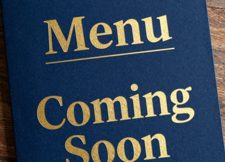 Small Plates Menu Coming Soon