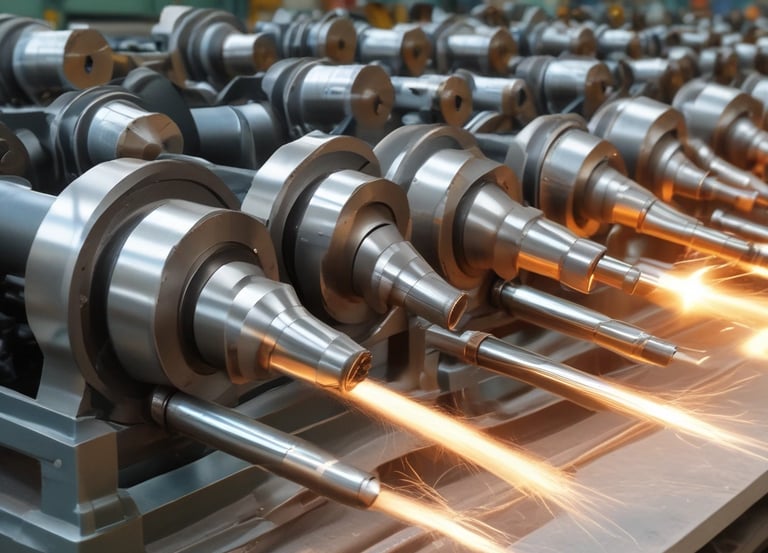 Technicians working on complex machinery inside a thermal power plant control room.