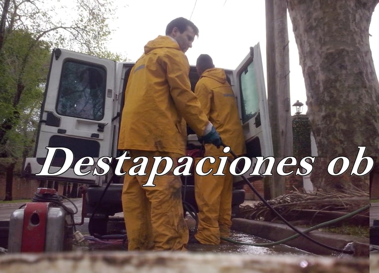 Destapciones con maquinas cloacales y pluviales