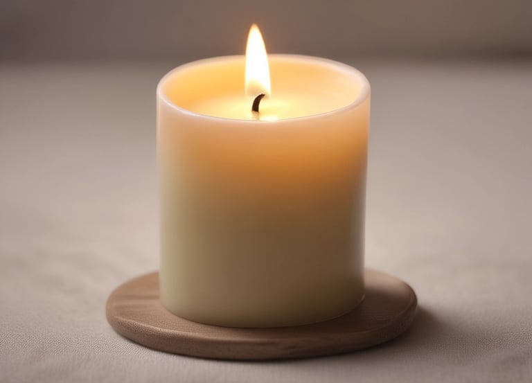 A serene massage room with soft lighting and calming decor.
