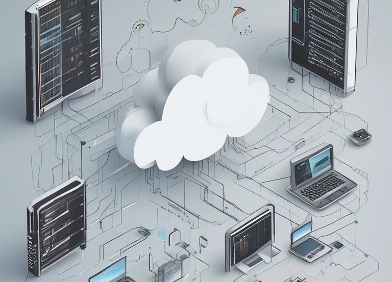 Close-up of a circuit board with glowing blue and green lights symbolizing embedded system connectivity.