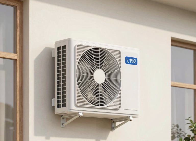 Technician installing an HVAC unit outside a cozy El Mirage home on a sunny day.