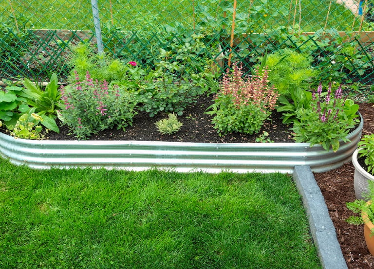 Overgrown garden bed before professional care in Toronto by Avenue Seasons