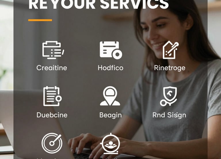 A vibrant collage showing marketing charts, IT support, and training sessions.