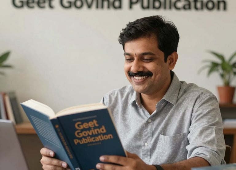 A sleek, modern digital workspace interface with icons representing publishing, collaboration, and growth.