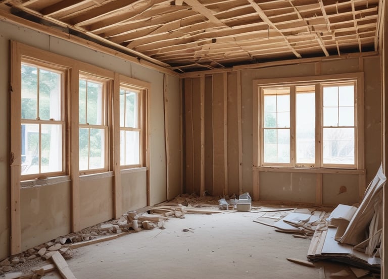A sleek workspace featuring a laptop displaying a modern website interface with navy and electric blue accents.