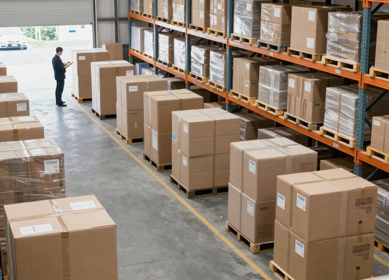 A diverse team collaborating over global maps and digital devices in a bright modern office.
