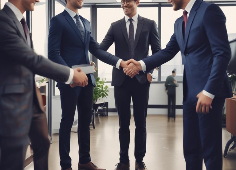 A thoughtful businessperson reviewing documents with cityscape in the background symbolizing changing regulations.