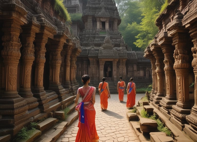 A vibrant collage showing India's cultural festivals, scenic landscapes, and happy travelers.