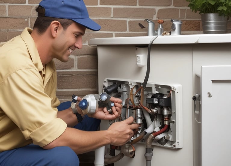 A friendly concierge handing over keys to happy guests at a cozy Pau apartment.