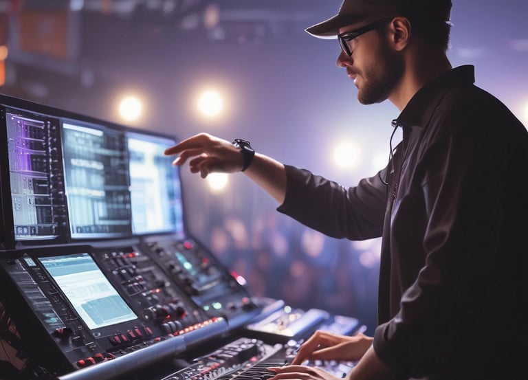 A team discussing project details using modern technology.