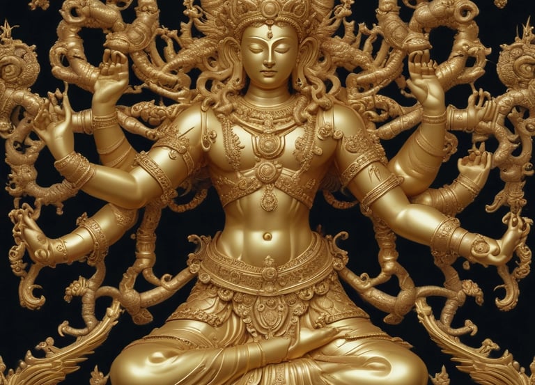 A peaceful gathering of diverse people meditating together outdoors at sunset.