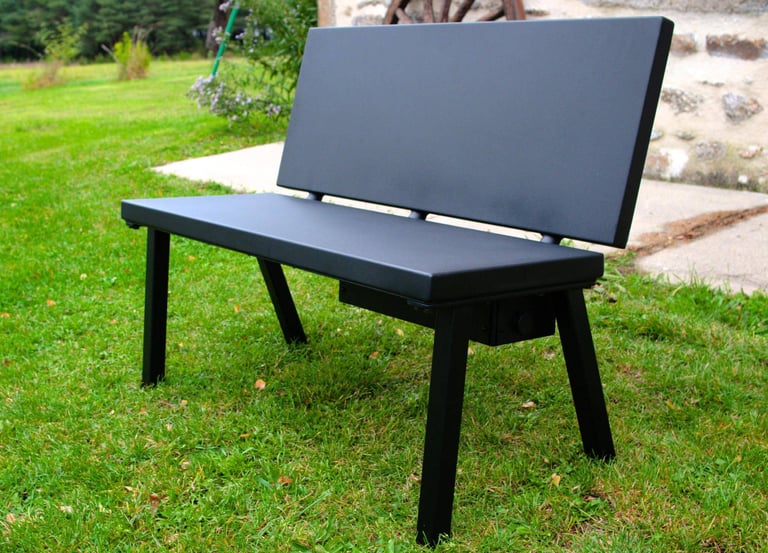 Banc chauffant en acier thermolaqué calopro