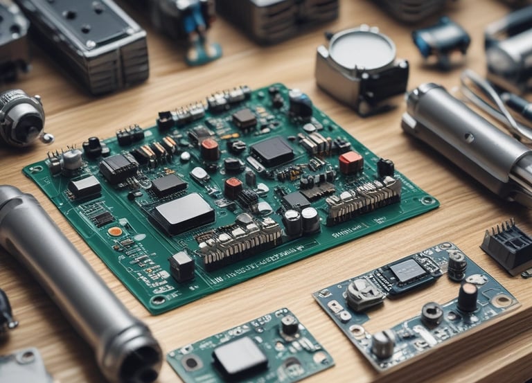 Engineers collaborating over electrical schematics with 4D Moto equipment in the background.