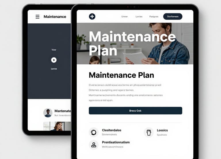 Technician in blue uniform inspecting an outdoor AC unit for a professional HVAC maintenance plan.