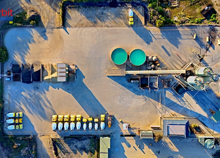 Drone survey of excavation progress and asset monitoring