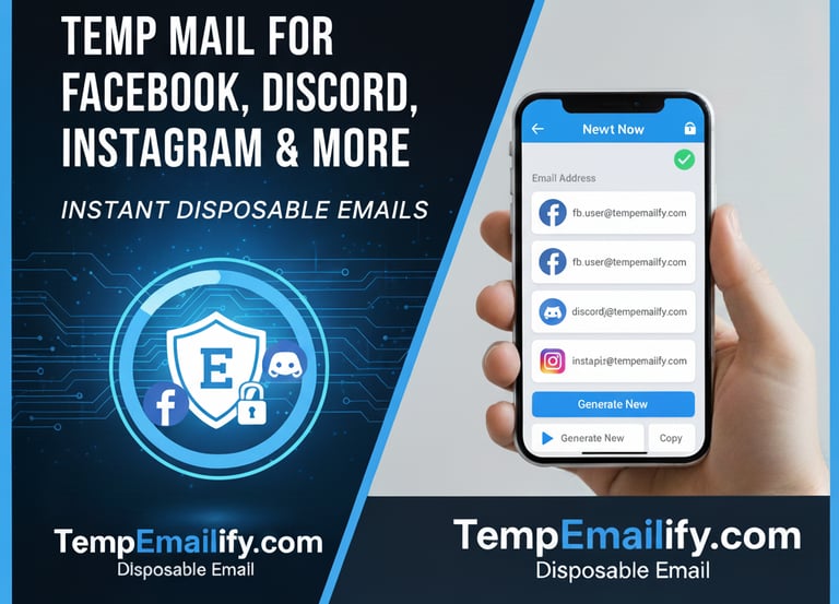 Temp Mail for Facebook, Discord, Instagram & More | Instant Disposable Emails - TempEmailify