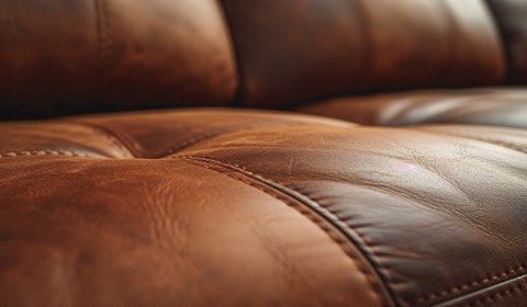 closed up of a brown sofa