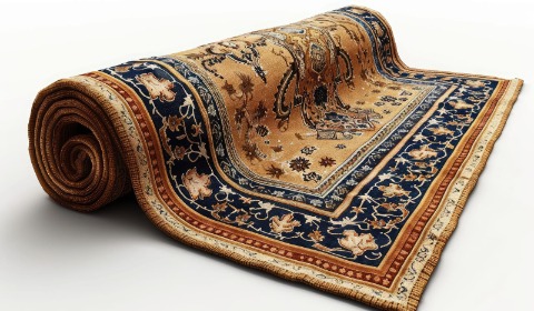 rolled oriental rug