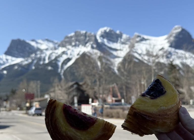pastry and mountains