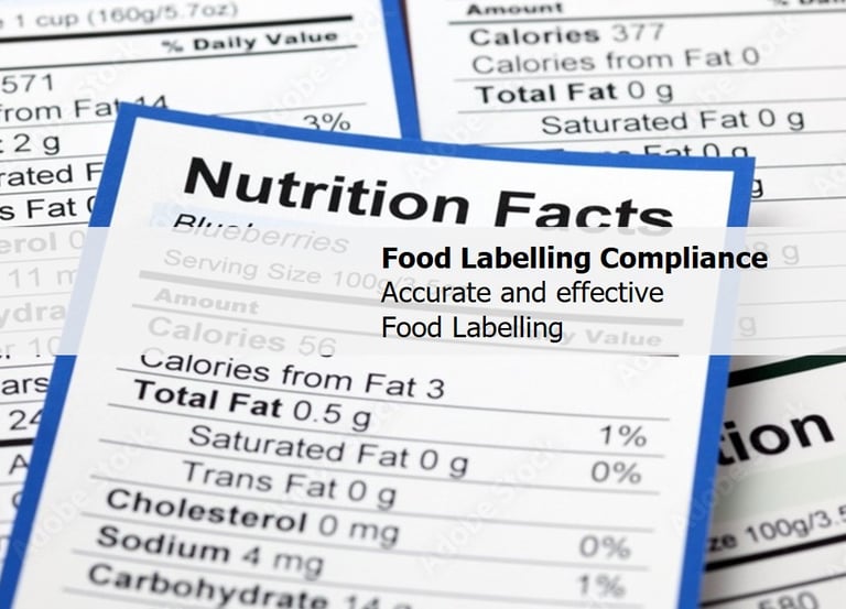 support for accurate and effective food labelling packaging